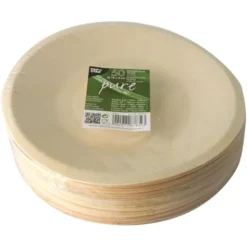 Engångstallrikar Trä 50-pack