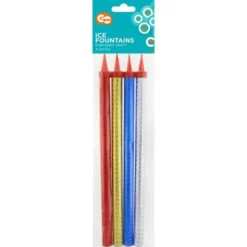 Extra Långa Isfacklor Färgade 4-pack
