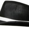 Fedora Hatt med Vitt Band