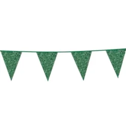 Flaggirlang Glitter Grön
