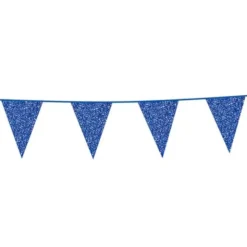 Flaggirlang Glitter Mörkblå