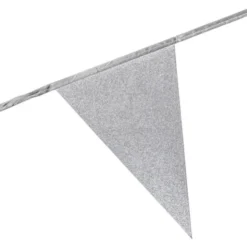 Flaggirlang Glitter Silver