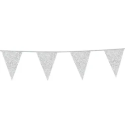 Flaggirlang Glitter Silver