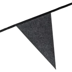 Flaggirlang Glitter Svart