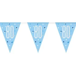 Flaggirlang 80 År Blå & Silver