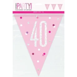 Flaggirlang 40 År Rosa & Silver