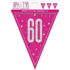 Flaggirlang 60 År Rosa & Silver