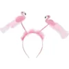 Flamingo Diadem med Fjädrar