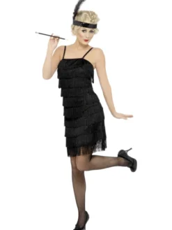 Flapperklänning Maskeraddräkt (Small (36-38))