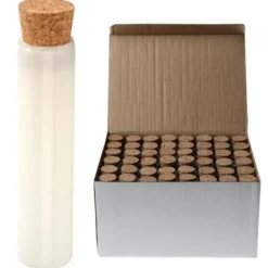 Flaskor med Korkar Vit 10 cm 48-pack