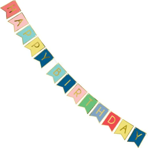 Flerfärgad Happy Birthday Girlang