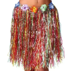 Flerfärgad Hawaii Hula Kjol
