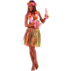 Flerfärgad Hawaii Kjol