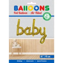 Folieballong Baby Guld