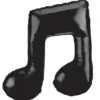 Folieballong Dubbel Musiknot 66 x 68 cm