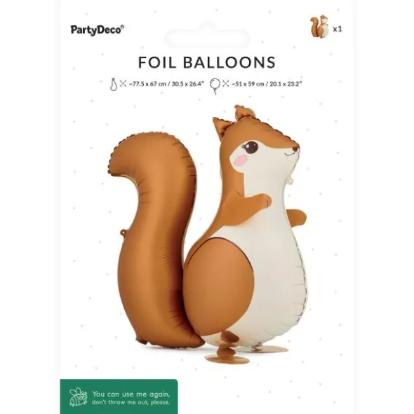 Folieballong Ekorre Airwalker 51 x 59 cm