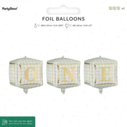 Folieballonger One Kuber 3-pack
