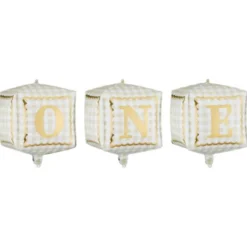 Folieballonger One Kuber 3-pack