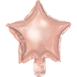Folieballonger Stjärna Roséguld 25-pack