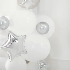 Folieballonger Stjärna Silver Små 25-pack