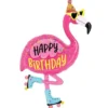 Folieballong Flamingo Happy Birthday