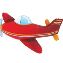 Folieballong Flygplan Röd