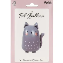 Folieballong Grå Katt