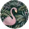 Folieballong Happy Birthday Flamingo