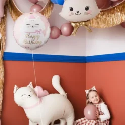 Folieballong Happy Birthday Katt 35 cm