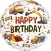 Folieballong Happy Birthday Byggfordon