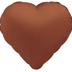 Folieballong Hjärta Chokladbrun Matt