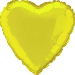 Folieballong Hjärta Gul