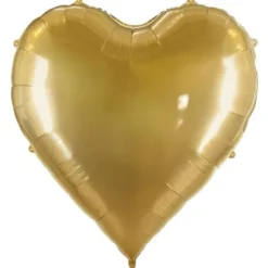 Folieballong Hjärta Guld 129 x 136 cm