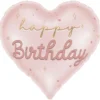 Folieballong Hjärta Happy Birthday