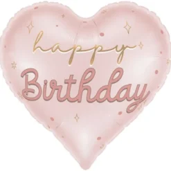 Folieballong Hjärta Happy Birthday