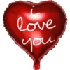 Folieballong Hjärta I Love You Röd