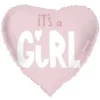 Folieballong Hjärta It's a Girl