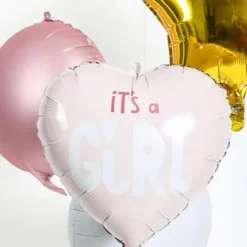 Folieballong Hjärta It's a Girl