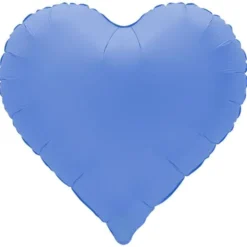 Folieballong Hjärta Lotus Blue Matt