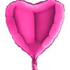 Folieballong Hjärta Magenta