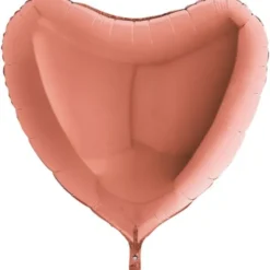 Folieballong Hjärta Roséguld XL