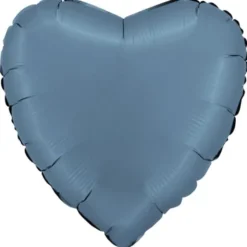 Folieballong Hjärta Satin Blå