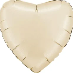 Folieballong Hjärta Satin Creme