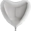 Folieballong Hjärta Silver XL