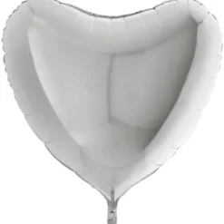 Folieballong Hjärta Silver XL