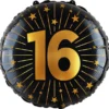 Folieballong med Stjärnor & Siffran 16