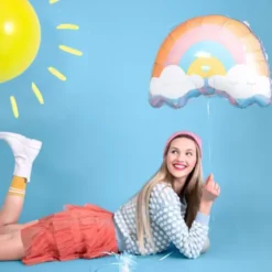 Folieballong Pastell Regnbåge