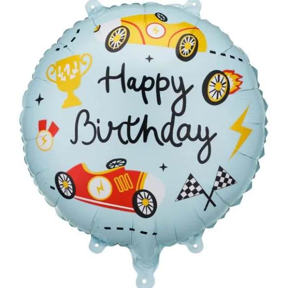 Folieballong Racing Happy Birthday 35 cm