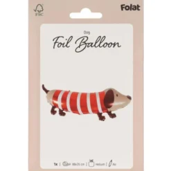 Folieballong Randig Hund