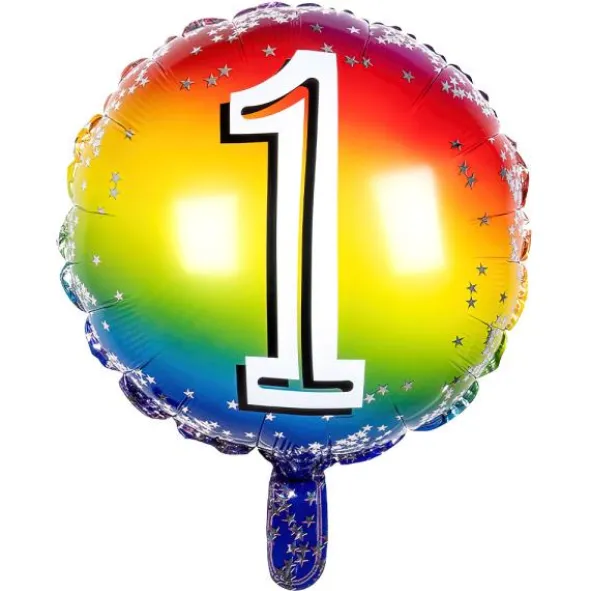Folieballong Regnbåge 1 år
